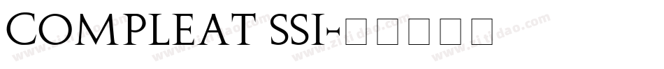 Compleat SSi字体转换